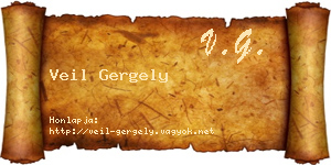 Veil Gergely névjegykártya